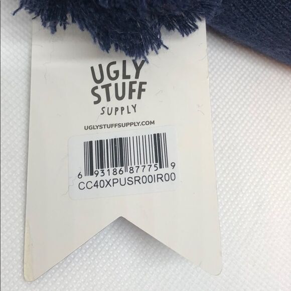 NWT, Ugly Stuff USA Beanie with Pom Pom, OS - Picture 4 of 5